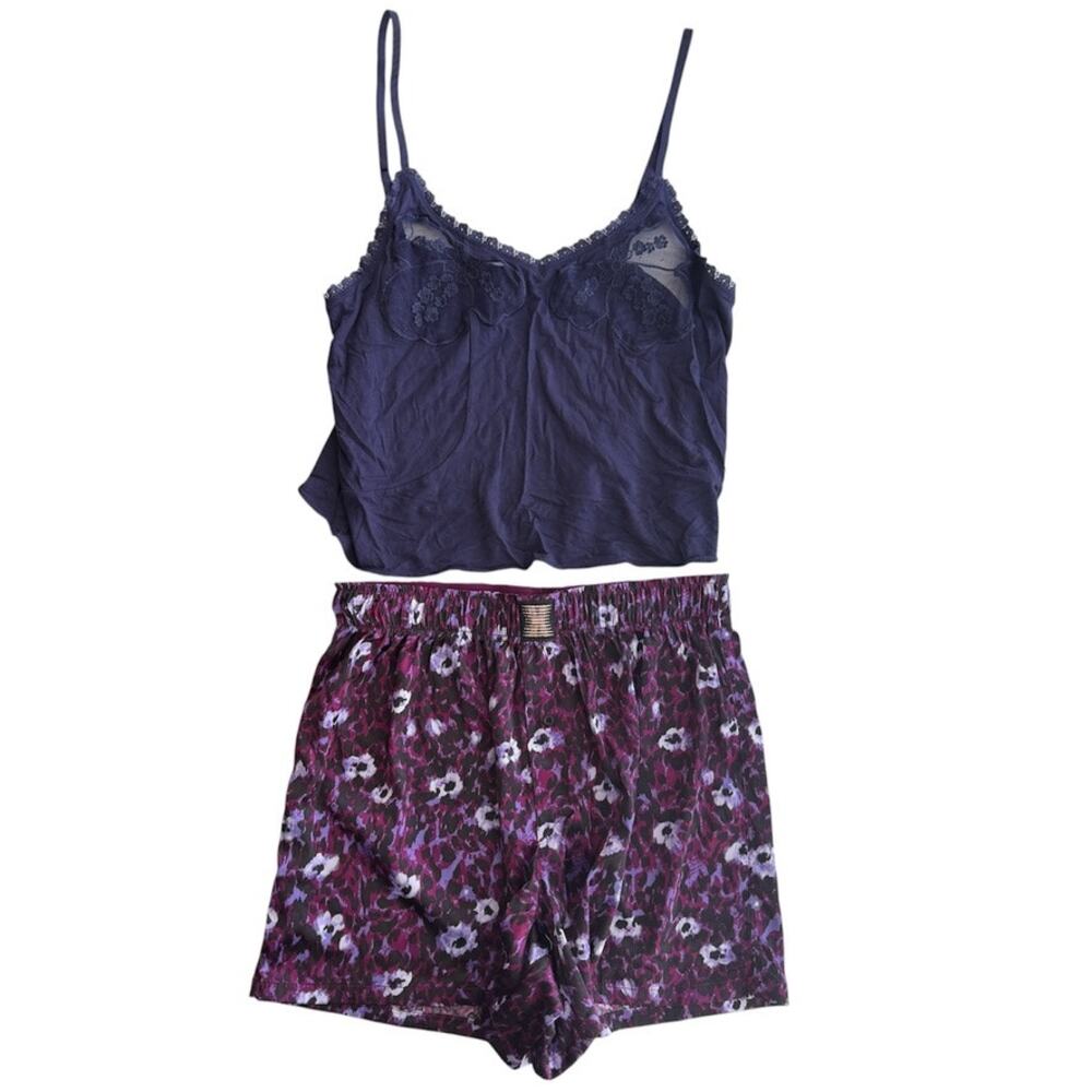Savage X Fenty A Peek Behind The Lace Cami Plum Potion Runnin' Wild Boxer Shorts
